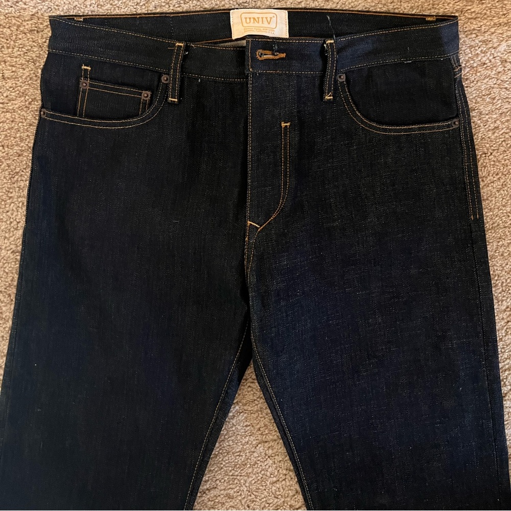 Univ raw denim selvage jeans
